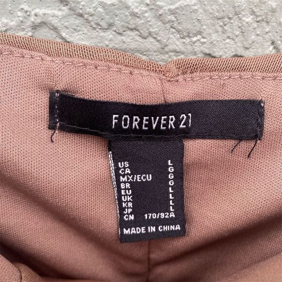 Forever 21 Women's Chiffon Peasant Sleeve Cropped Blouse Size L - Picture 9 of 9